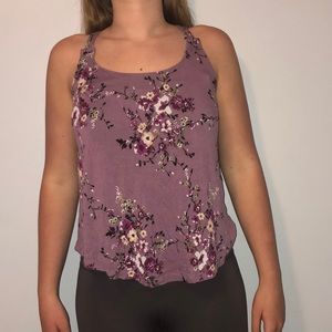 purple tank top